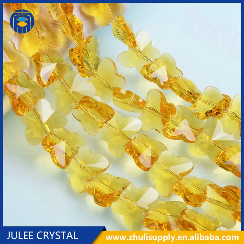A52-C009 JuleeCrystal 10 мм 14 мм хрустальные бусины в форме бабочки для украшения дома - Цвет: A52-C009