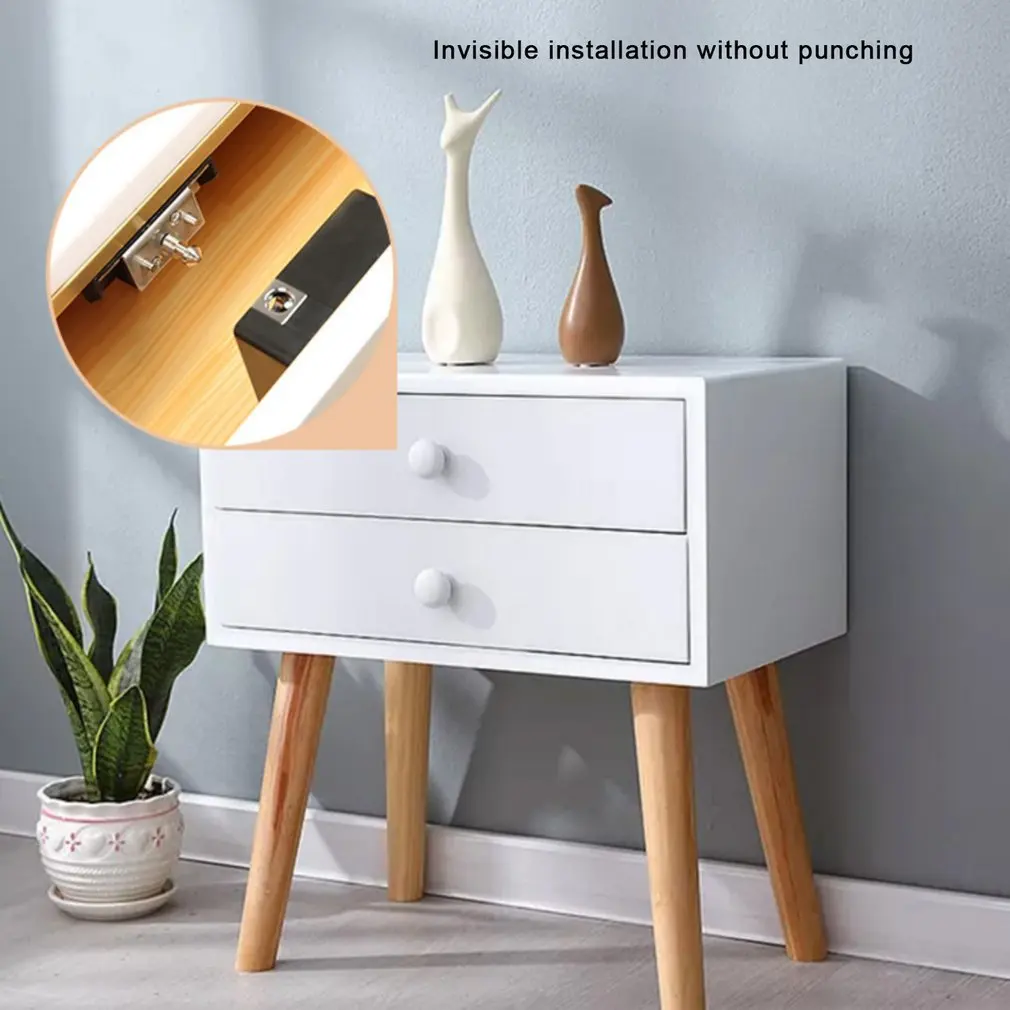 

T8IC Card Magnetic Card Induction Smart Lock Hide Keyless Drawer Door Lock Sensor Wardrobe Durable Locker