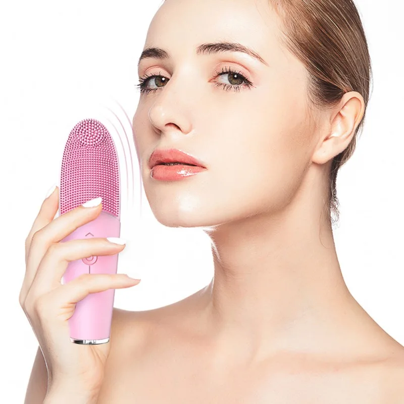 

Silicone Ultrasonic Vibration Facial Cleansing Devices Brushes Face Washing Machine Home Use Beauty Health Waterproof Powered
