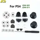 JCD для PS4 JDM-001  011 контроллер L1 R1 L2 R2 пусковые кнопки 3D аналоговая палка + проводящая резиновая Кнопка Набор отверток