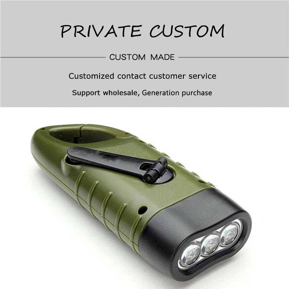 

Keychain Portable Solar Energy Manual Power Generation LED Flashlight Emergency Torch Lamp Camping Lantern Energy Saving Light