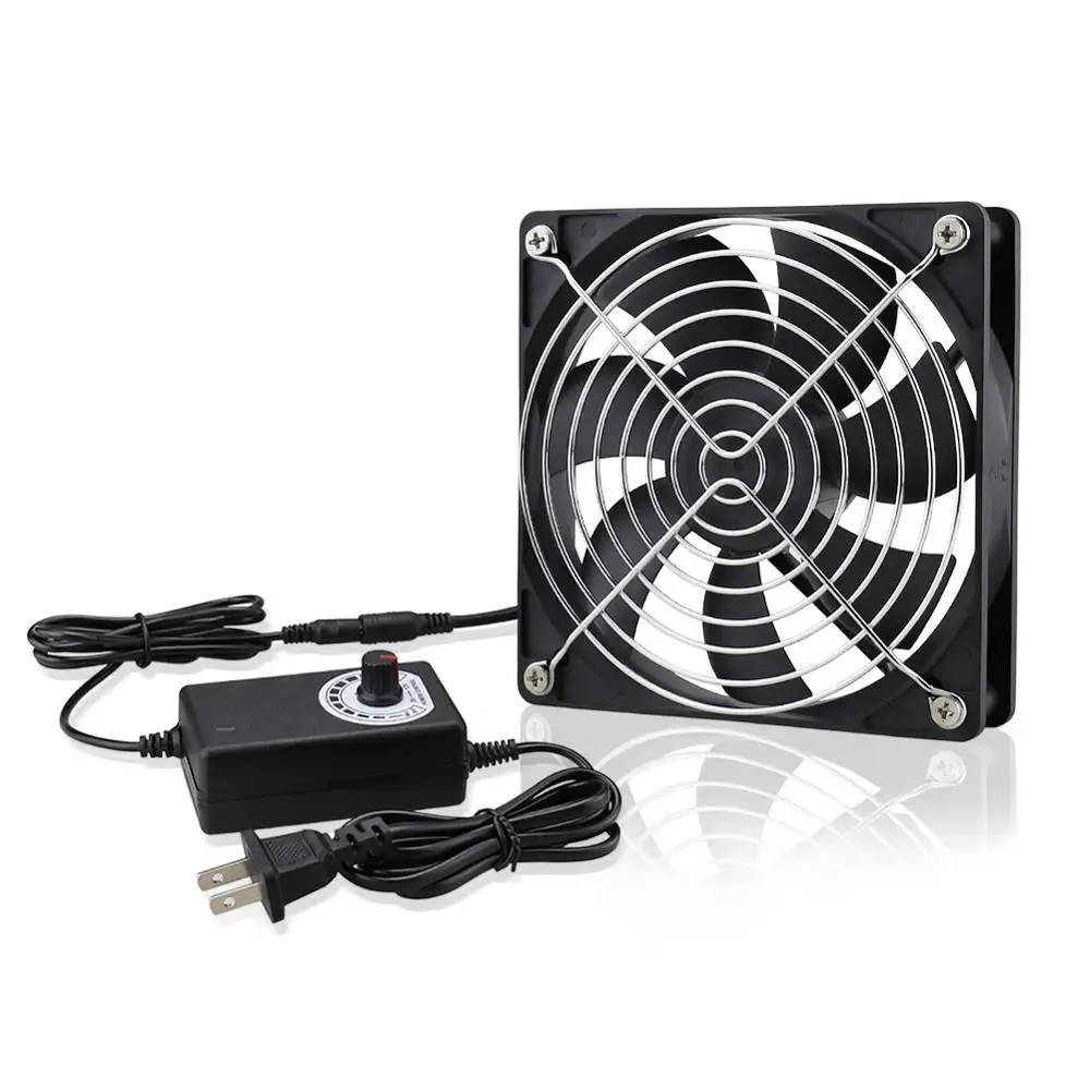 120 мм AC 110 В 220 DC 12 с контроллером скорости для ресивера усилителя DVR Playstation Xbox