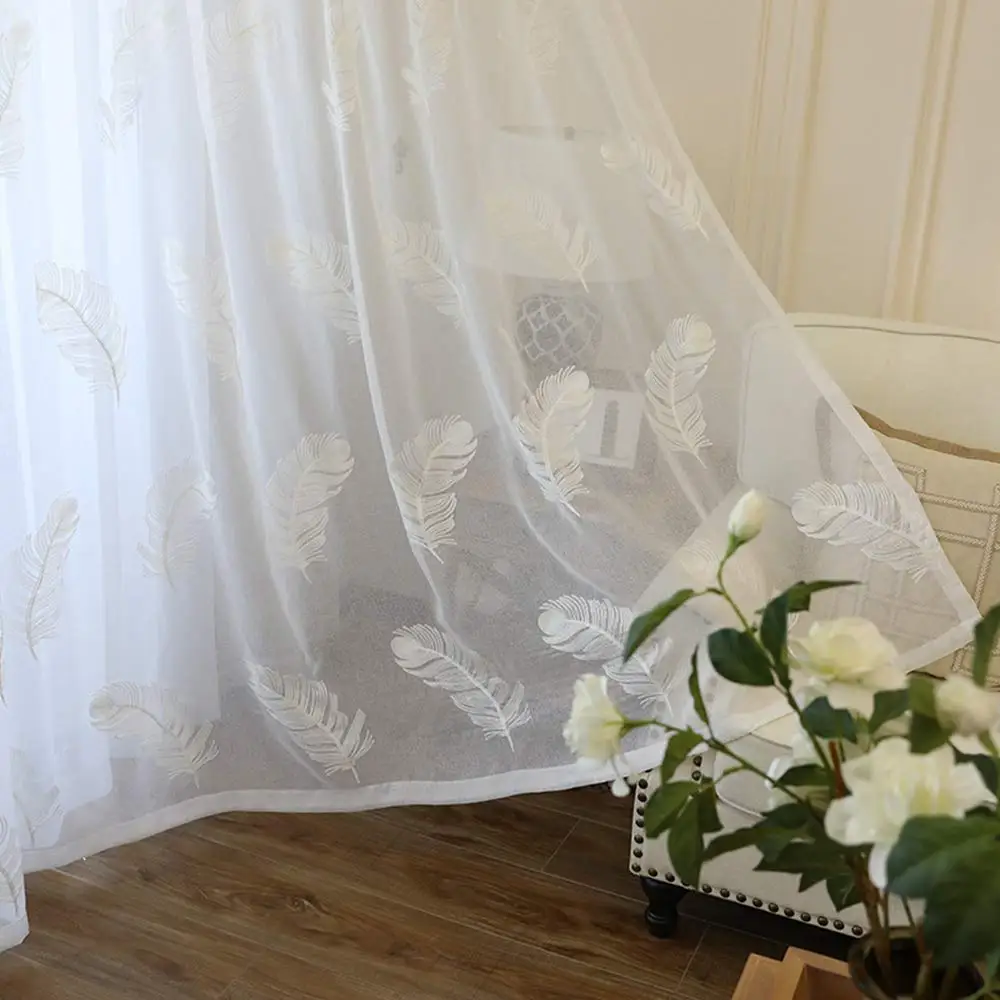 Роскошные тюлевые оконные занавески для гостиной спальни прозрачная белая вуаль