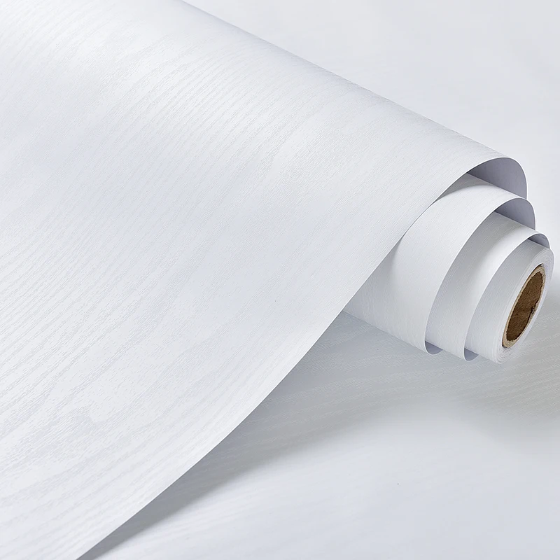 Самоклеющиеся с клеем обои из белого дерева декоративные пленки стенки для шкафа