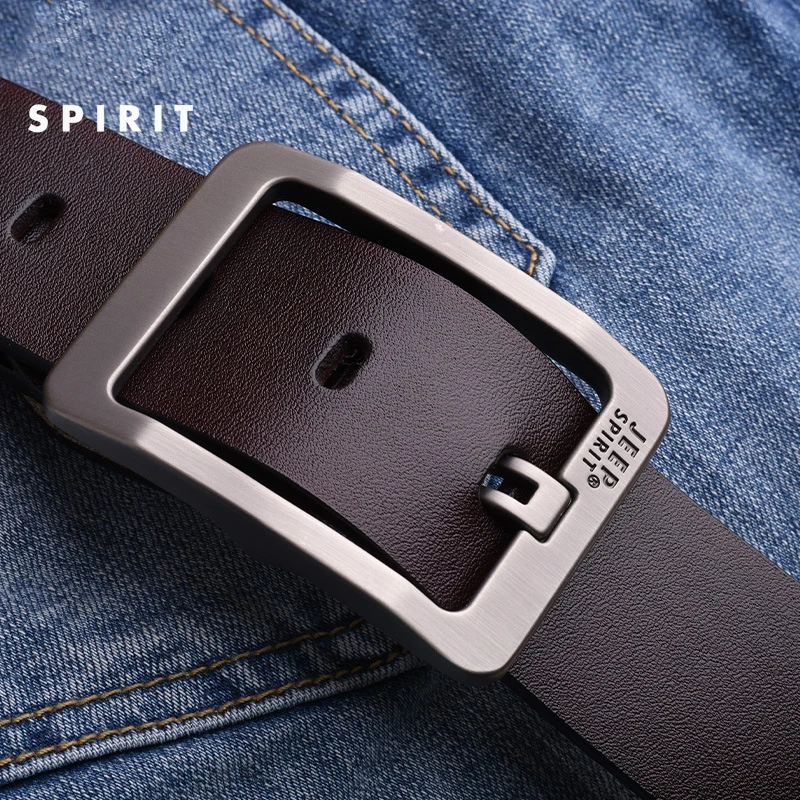 

Dropshipping Genuine Leather Belt Men Two-layer Cowskin Mens Waist Belt Business Casual Natural Leather Belt For Men 110cm-130cm