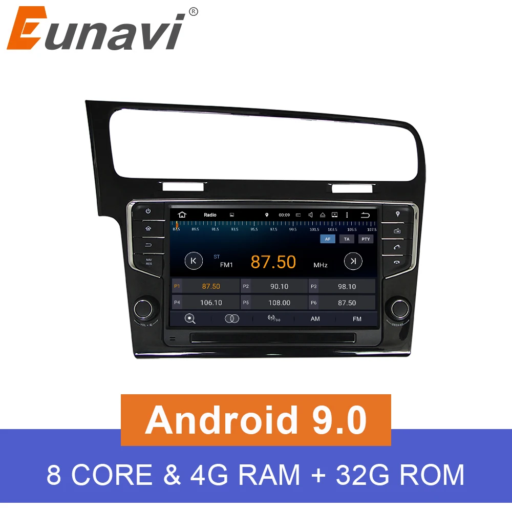 Eunavi Восьмиядерный 9 дюймов Android 0 4 Гб ram автомобильный проигрыватель с радио и GPS
