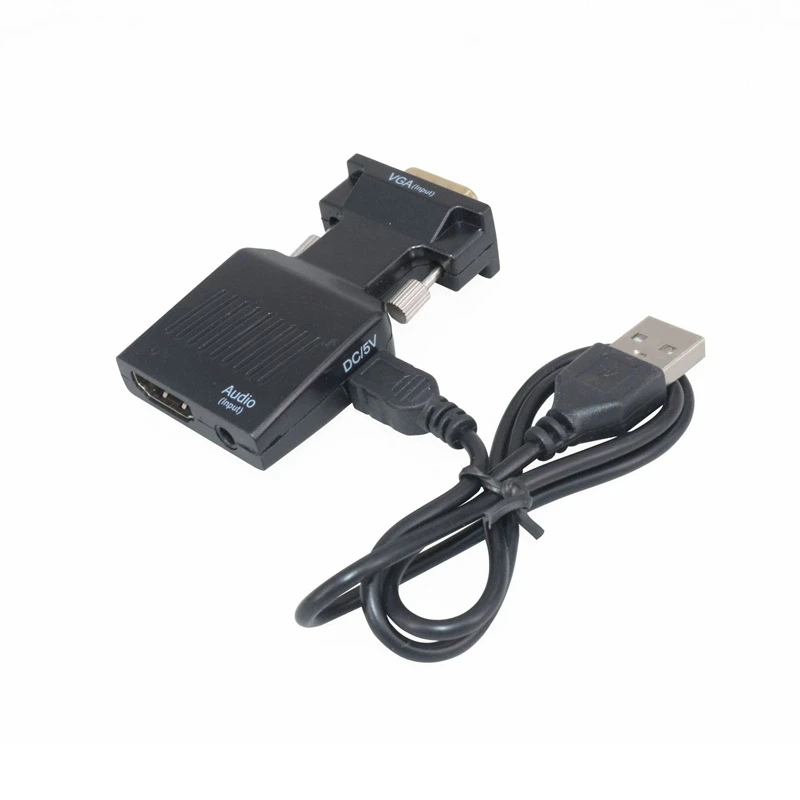 Конвертер Rankman VGA папа HDMI совместимый мама с аудиоадаптерами кабелями 720/1080P для HD