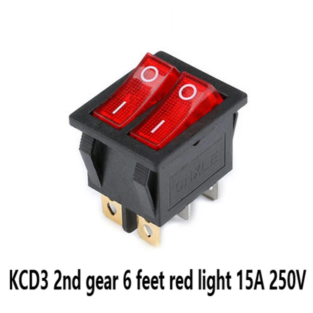 

5 шт. KCD3 Кулисный переключатель ВКЛ-ВЫКЛ-ВКЛ 2-позиционный 3-контактный 3-позиционный 6-контактный электрооборудование с выключателем питания для дома/индустрии