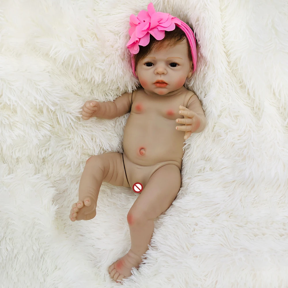 Bebe reborn цельное тело силиконовые куклы-игрушки для девочек для детей подарок 22 дюймов 55 см детская игрушка для новорожденных кукла подарок