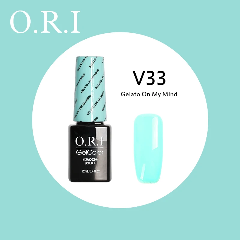 O.R.I, 12 мл, УФ-гель для ногтей, УФ светодиодный Гель-лак для ногтей, гибридный впитывающий Гель-лак, лак для ногтей, лак для ногтей - Цвет: V33