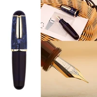 purple majohn q1 mini eyedropper fountain pen resin short pocket pen transparent portable ink pen iridium ef f nib gift pen