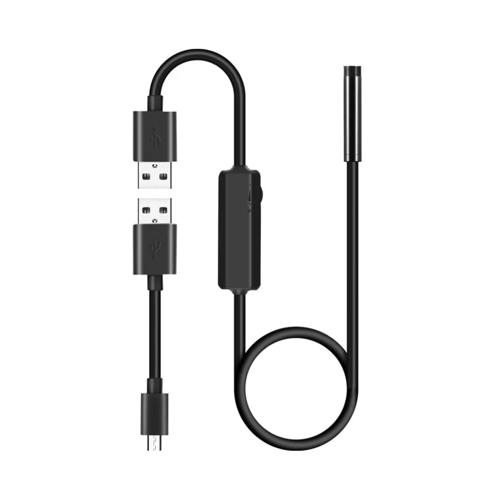 OUTAD беспроводной Эндоскоп 2MP HD1200P Wifi USB бороскоп Водонепроницаемая Инспекционная камера полужесткая Гибкая змеиная камера 5 метров
