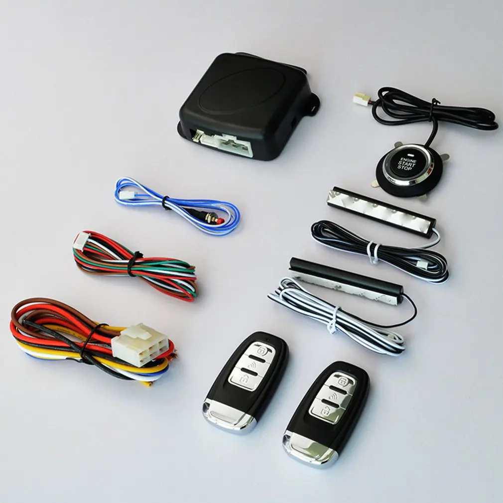 Auto Alarm Remote Control Keyless Entry Engine Start System Push Button Starter Stop Accessories Dropship | Автомобили и