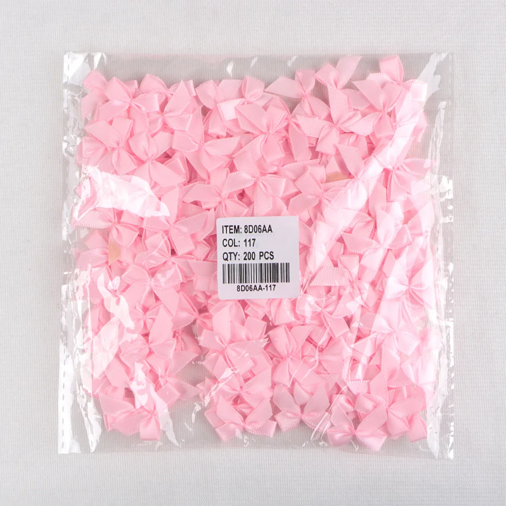 

200PCS 2.2*2CM Ribbon Bows Small Size Polyester Satin Ribbon Bow Flower DIY Crafts Handmade Decoration Handwork Party Supplies