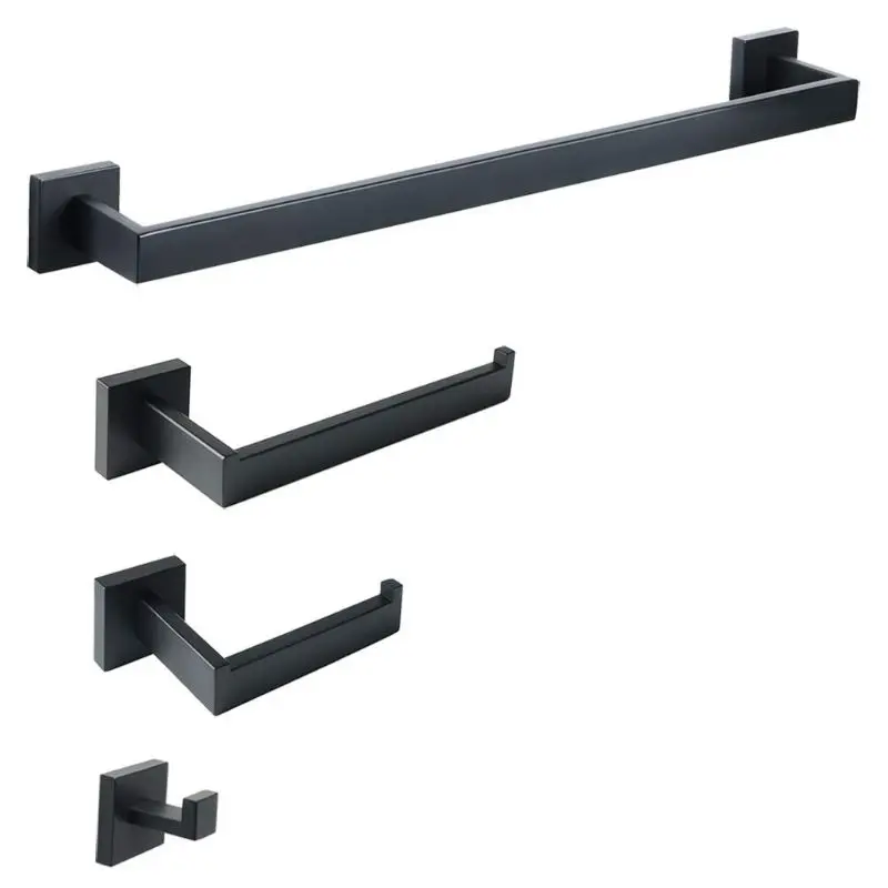 

Bathroom 4-Piece Accessory Set,Towel Bar Towel Hook Towel Ring for hang towel in bathroom living room