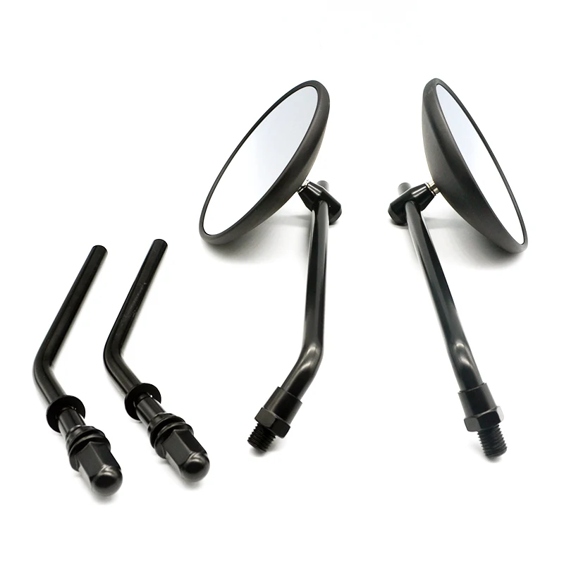 

Black Round Motorcycle Rearview Mirrors 10mm Motorbike Rear View Mirror For Sym Kymco Vespa Motorbikes Scooter Moto Accessories