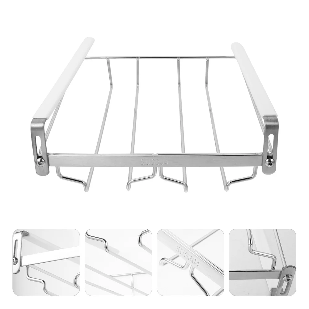 1 шт. двухрядный стеклянный держатель из нержавеющей стали (серебристый)| |