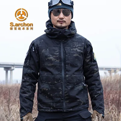 Ветровка мужская тактическая с капюшоном куртка пилота в стиле милитари для