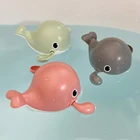 Дети пляж мультфильм КИТ крокодил, Акула детская Ванна игрушка Ветер вверх цепь Купание Заводной игрушка Ванна для купания играть игрушки для воды