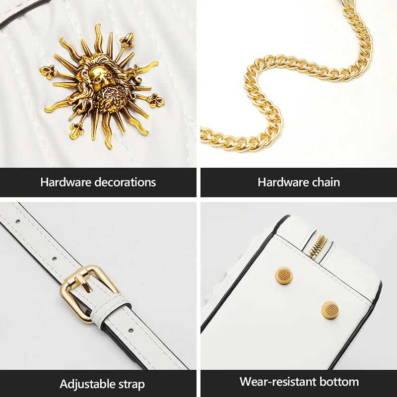 LAORENTOU маленькая круглая дамская сумочка из коровьей кожи женская сумка через