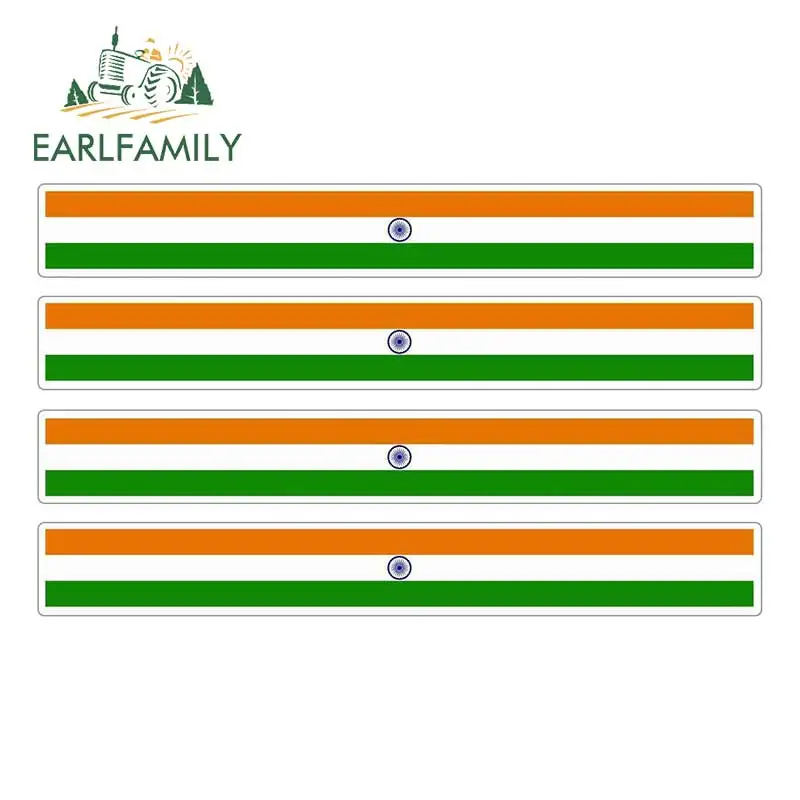 EARLFAMILY 13 см x 1 7 4 шт. полосатые наклейки на Автомобиль Мотоцикл Гоночный флаг