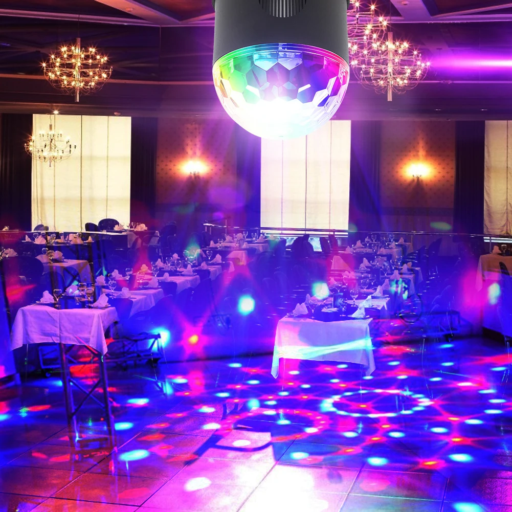 

DJ Disco Bar Colorful Lamps Sound Activated RGB LED Magic Ball Light Remote Control Stage Decorative Lamp for Party