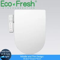 ecofresh d u shape smart toilet seat electric bidet cover smart night light intelligent bidet sprayer heat clean dry massage