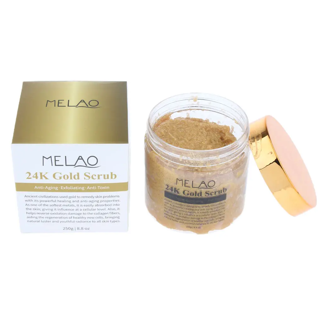 24K Gold Scrub Acne Scar Blackhead Remover Body Face Skin Lifting Firming |