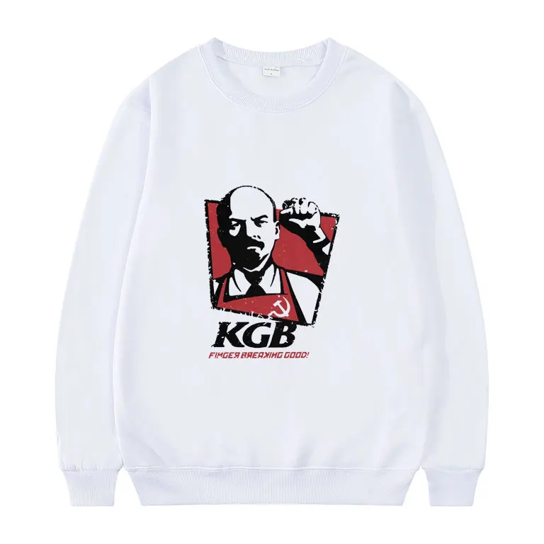 

Funny KGB Vladimir Lenin Sweatshirts Mens Urban Style Pullover USSR Russia Communism Marxism Socialism Men Round Neck Sweatshirt