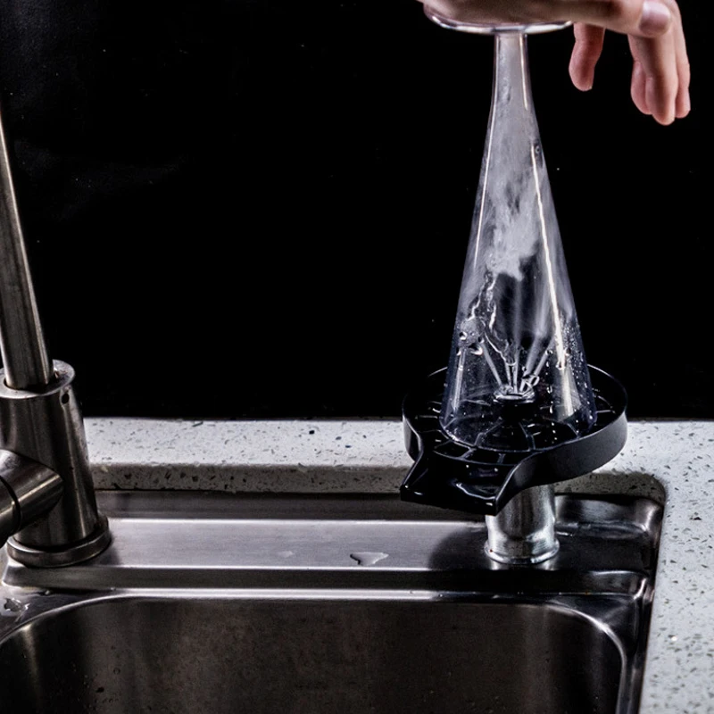 

Faucet Glass Rinser For Kitchen Sink Automatic Cup Washer Bar Glass Rinser Coffee Pitcher Wash Cup Tool Kitchen Sink Accessories