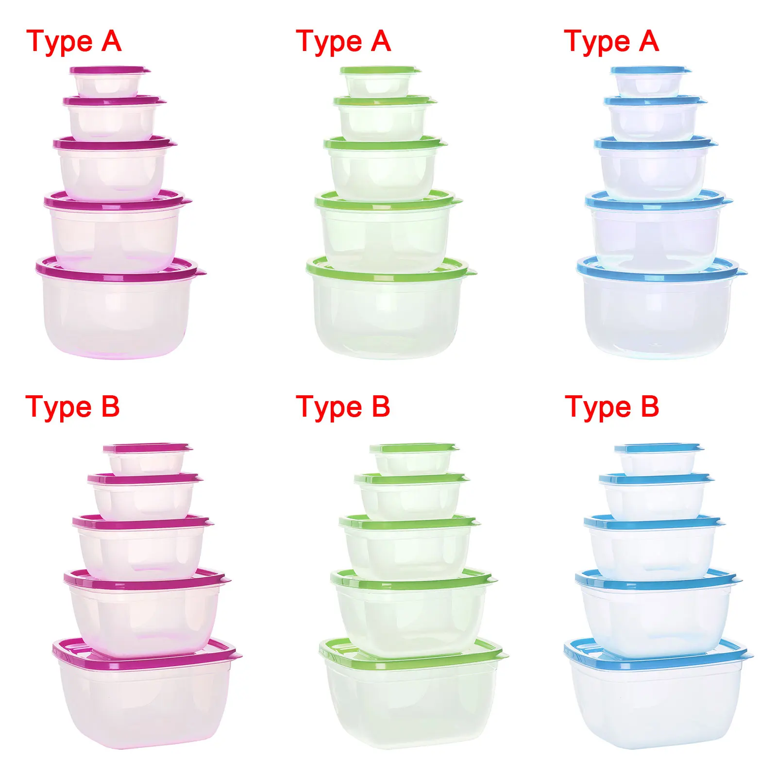 5 шт. сохраняющий свежесть бенто ланч бокс Пластик Еда контейнер холодильник