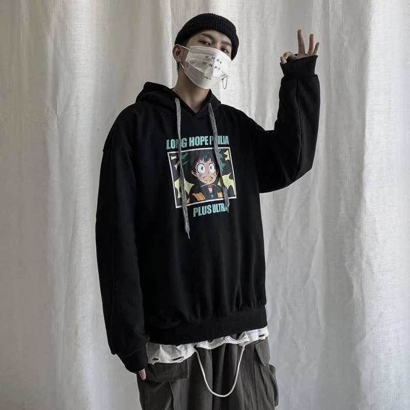 Толстовка Мужская/Женская с длинным рукавом свитшот рисунком аниме Моя