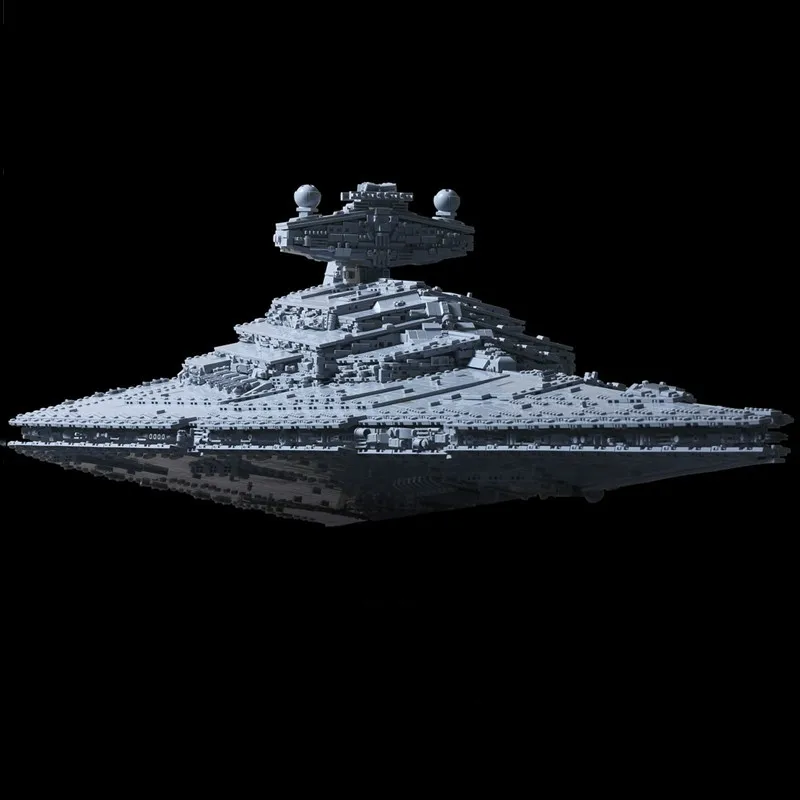 MOC-9018 имперский Звездный Разрушитель среднего размера ISD с полным интерьером 15310 шт Звездные войны модель строительные блоки игрушки