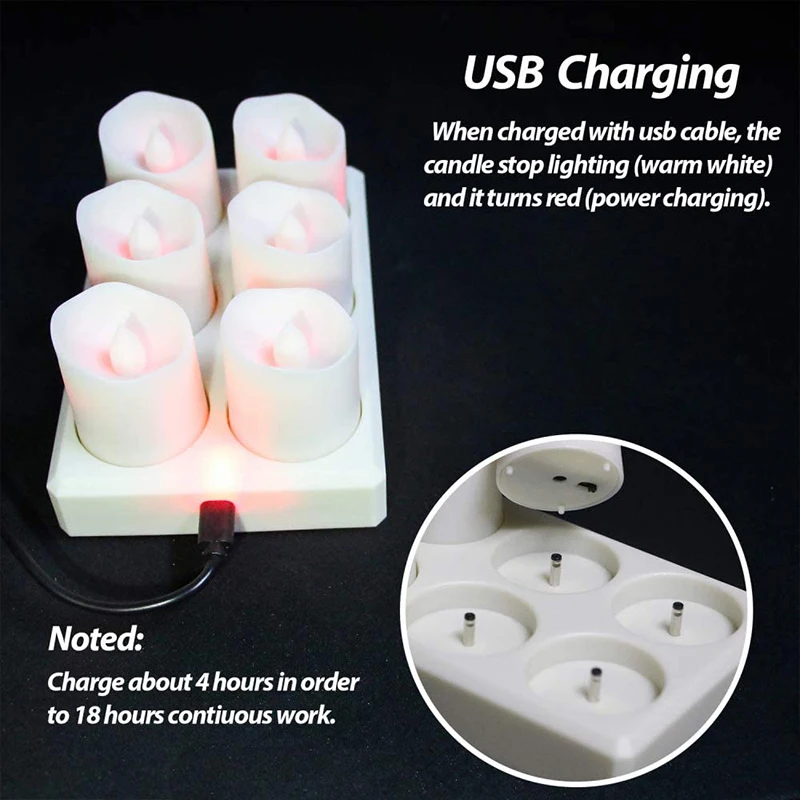 Перезаряжаемые светодиодные Электрический светильник в виде свечи беспламенные