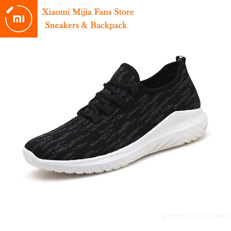 Новинка; Xiaomi Mijia; Мужская обувь; летающие тканые кроссовки; дышащая обувь с мягкой подошвой и трикотажной сеткой; повседневная мужская спортивная обувь для бега и упражнений