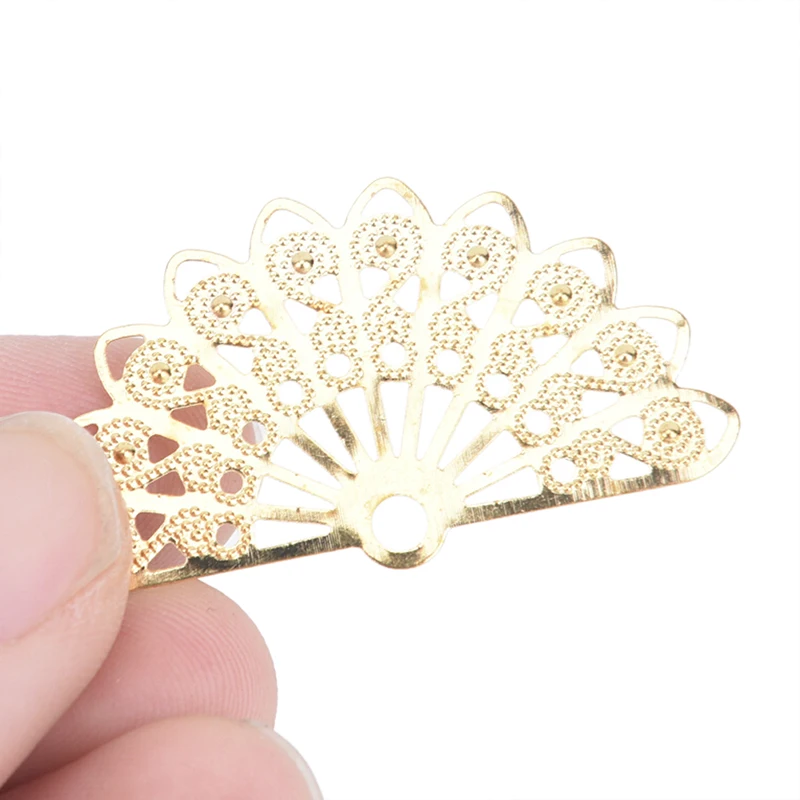 

100pcs Flower Hollow Filigree Flower Wraps Metal Crafts Connectors For Diy Embellishments Scrapbooking Jewelry Accessories