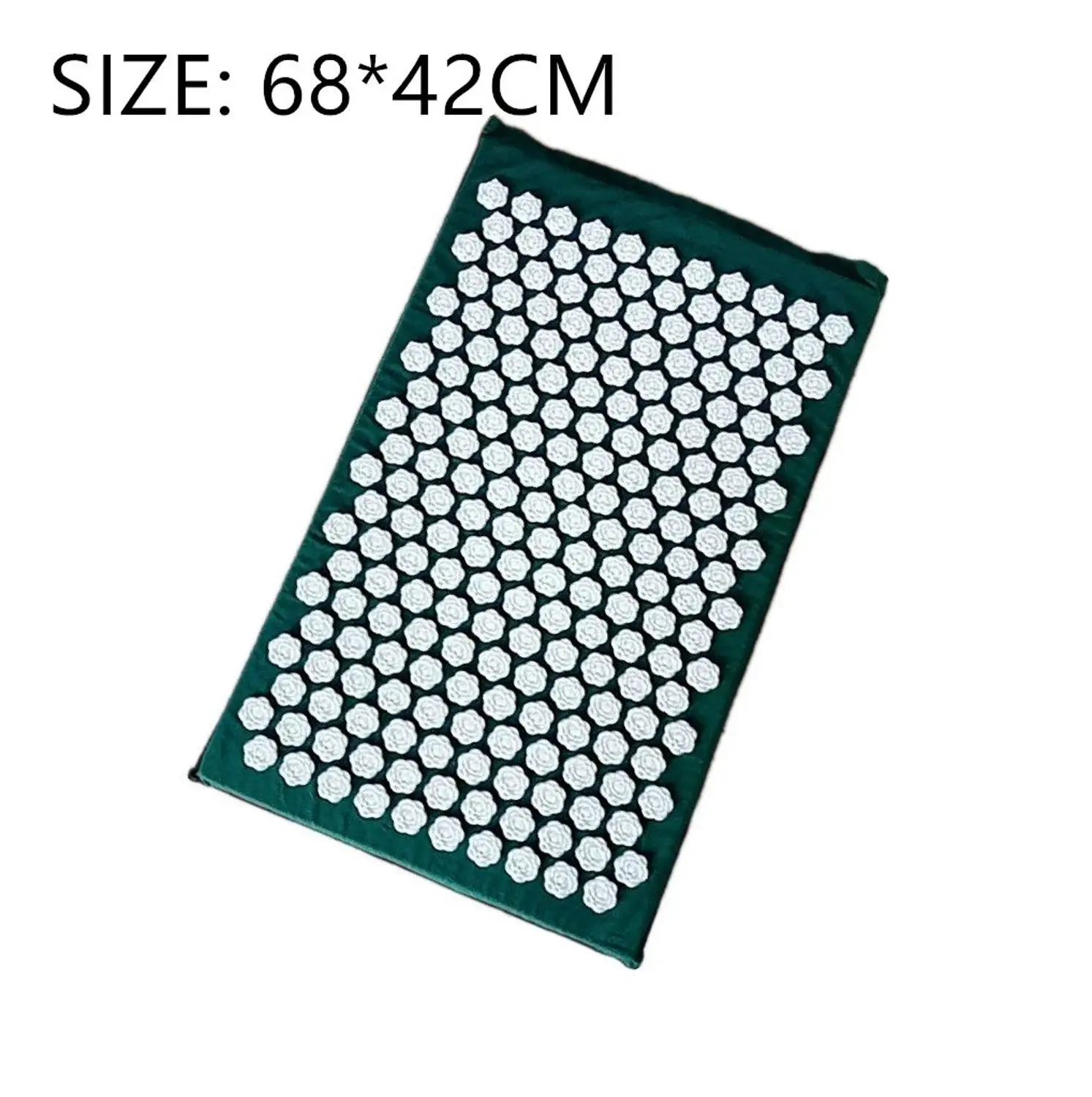 lotus dark green Фитнес йога коврик с шипами Лотос Акупунктура Массажный коврик кровать Пилатес лен хлопок Массажер для йоги подушка для шеи и спины облегчение боли - Цвет: lotus dark green