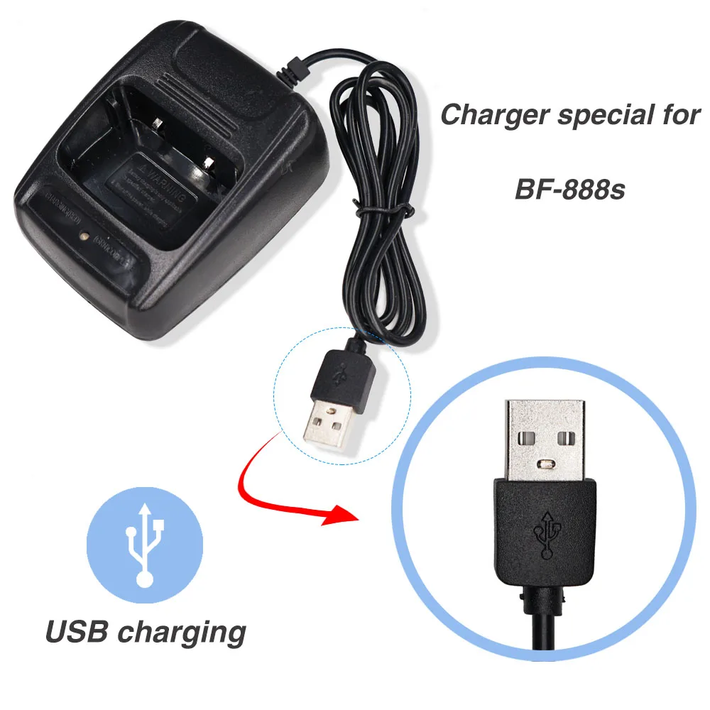 100 original baofeng bf 888s usb charger li ion battery charger input 5v 1a for walkie talkie bf 888s bf888s two way radio free global shipping