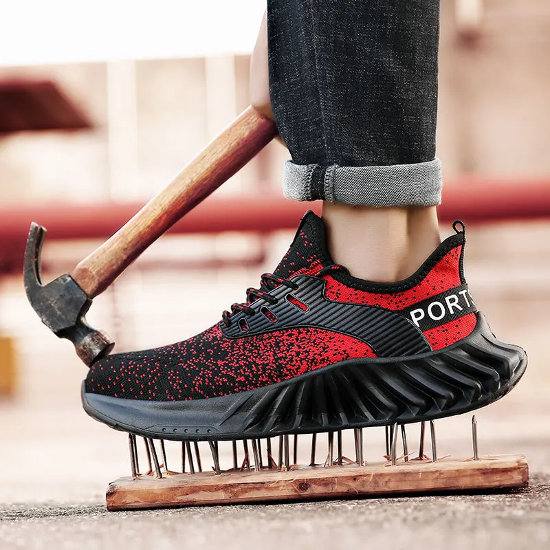

Lightweight Work Sneakers Women Men Work Shoes Anti-smash Safety Work Boots Steel Toe Safety Shoes Outdoor Security Footwear