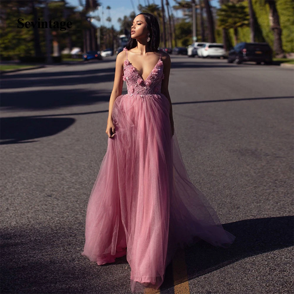 ТРАПЕЦИЕВИДНОЕ вечернее платье Sevintage с 3D цветами и бисером длинные арабские