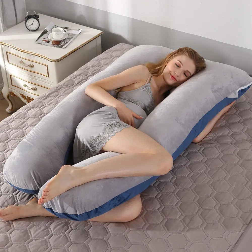

100% хлопок, подушка для всего тела для беременных женщин, U-образная подушка для беременных, поддерживающая спальное белье, подушка для сна на...
