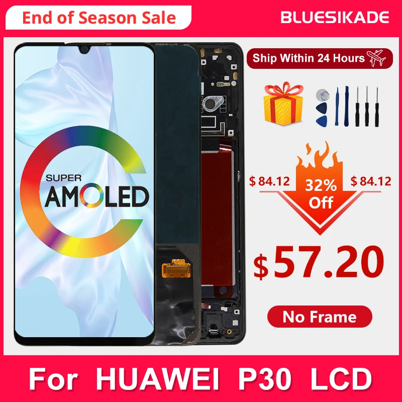 

ЖК-дисплей 6,1 дюйма для Huawei P30, сенсорный экран для Huawei P30, дисплей ELE-L29 ELE-L09, ЖК-дигитайзер, запасные части