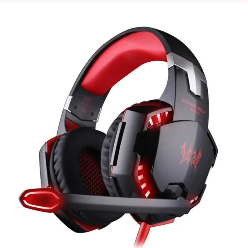 Red 50 шт./лот BRSUANG G2000 игровая гарнитура стереонаушники проводные наушники с светодиодный подсветкой для компьютера PS4 X-Box ноутбук планшет - Цвет: Red