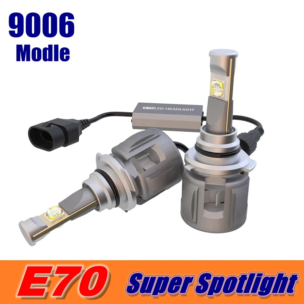 Автомобильные светодиодсветодиодный передсветильник фары E70 ETI70 Hir2 H11 H1 9005 9006 H8 H9