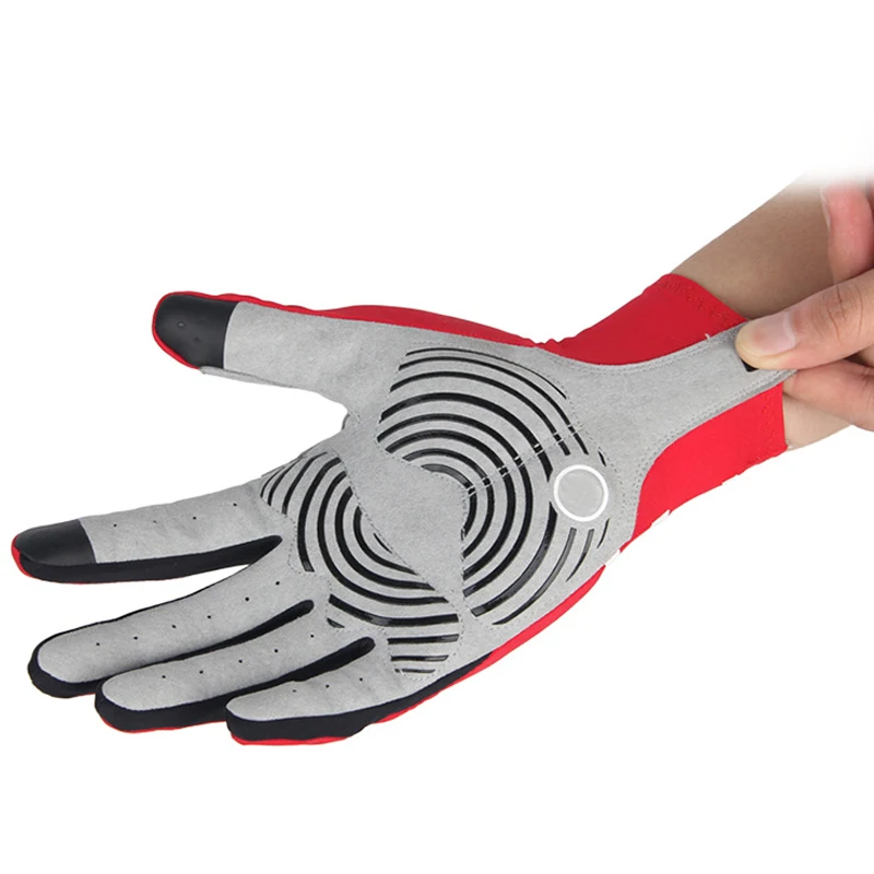 

1 Pair Windproof Cycling Full Finger Gloves Touching Screen Anti-slip for Road Bike EDF88