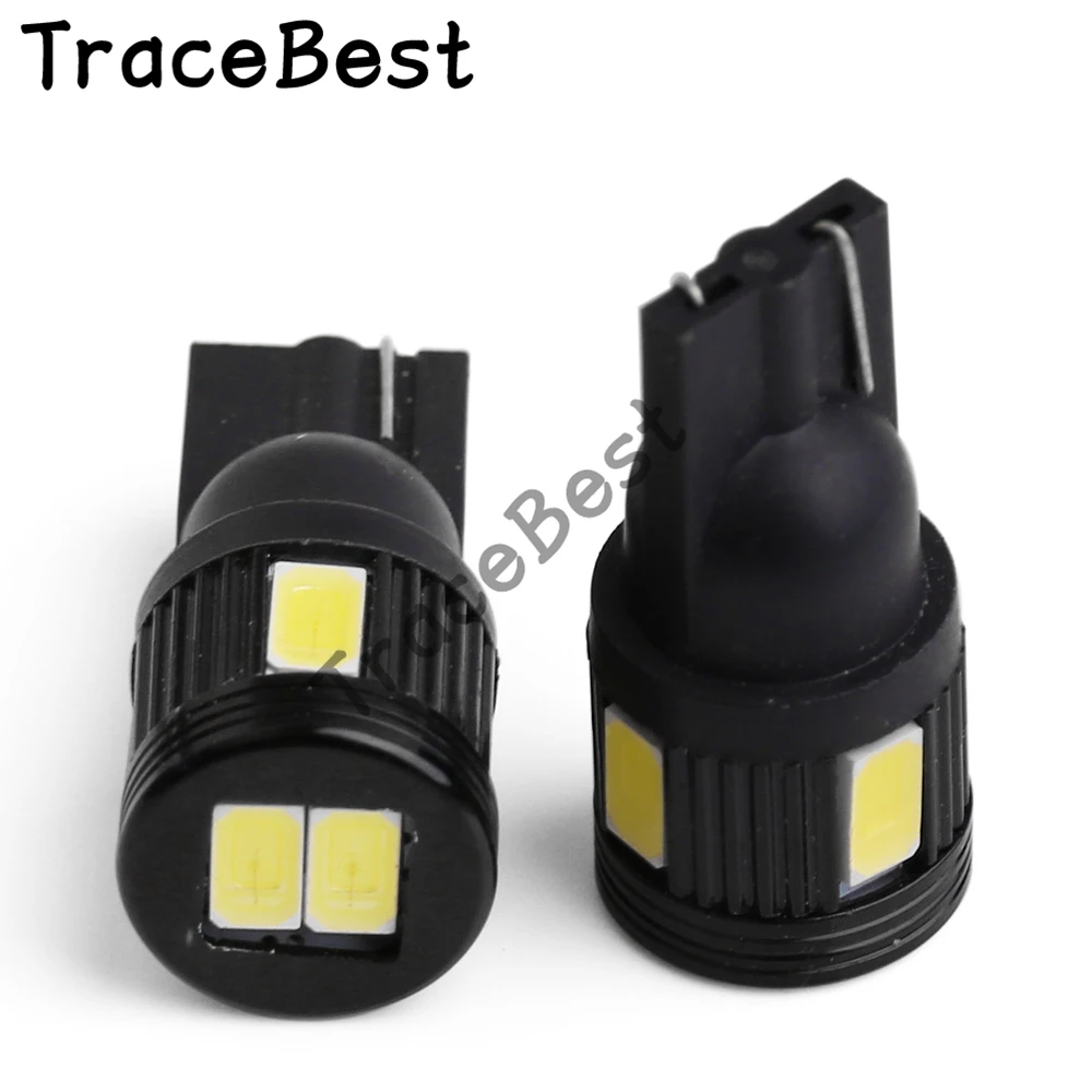 4 шт. белый 12В DC T10 W5W 194 6LED 5630 габаритный свет лампы автомобиля