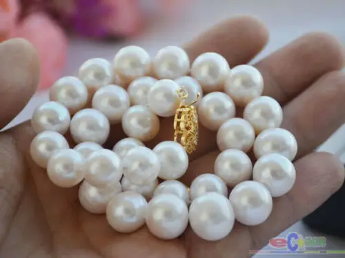 

AAA++ 17" 14mm WHITE ROUND freshwater PEARL NECKLACE