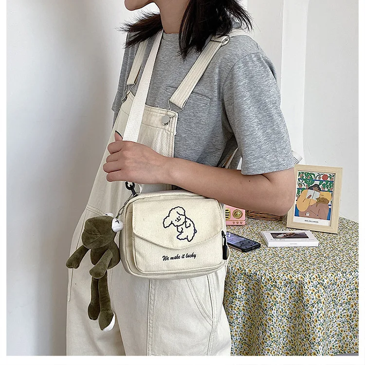 

Сумка женская холщовая, с принтом в виде собаки, в Корейском стиле