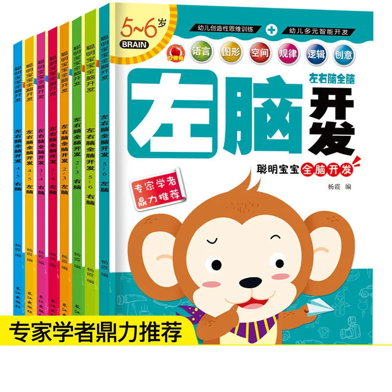 

Children's left and right brain development puzzle early education game book kindergarten thinking training picture book New Hot