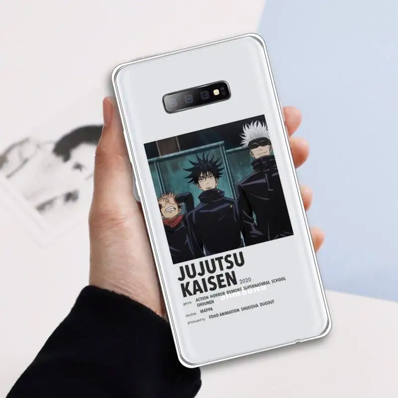 

Jujutsu Kaisen Satoru Gojo anime Phone Case Transparent For Samsung Galaxy A 71 21s S note 8 9 10 plus 20 ultra